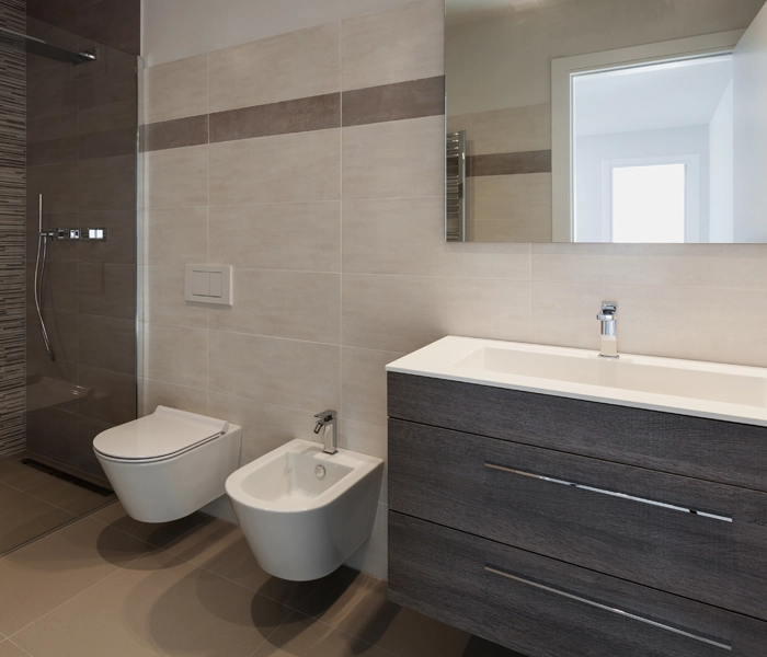 Installation wc, sanitaire dans salle de bain